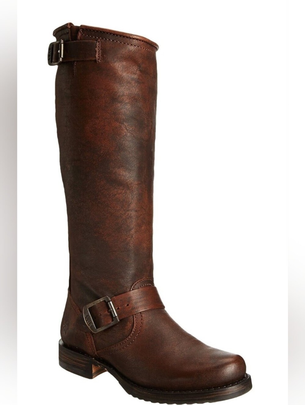 FRYE Women's Brown Leather Veronica Slouchy Boots